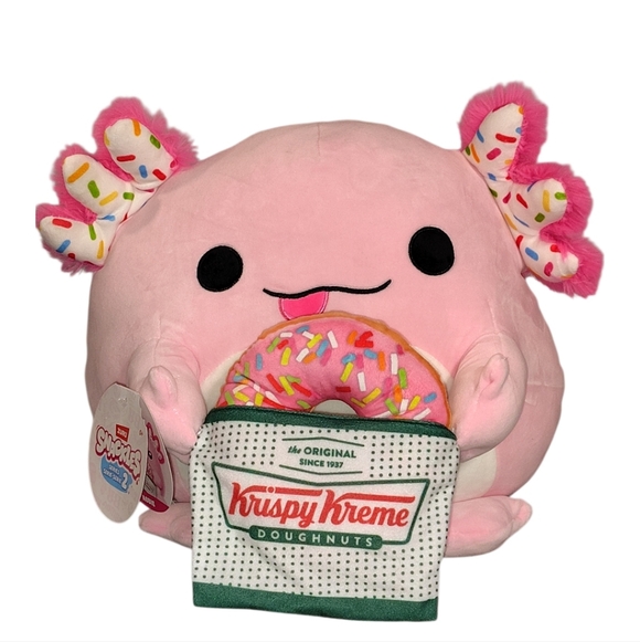 Zuru Snackles Abbie Krispy Kreme Donuts Axolotl Plush Squishy NWT - Picture 2 of 9